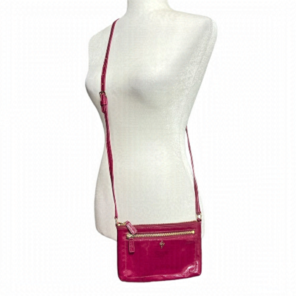 Cole Haan Patent Crossbody Magenta Bag